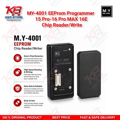 MY-4001 EEPROM Programmer for iPhone 15 Pro, 16 Pro, 16 Pro Max & 16e Chip Data Read Write Tool