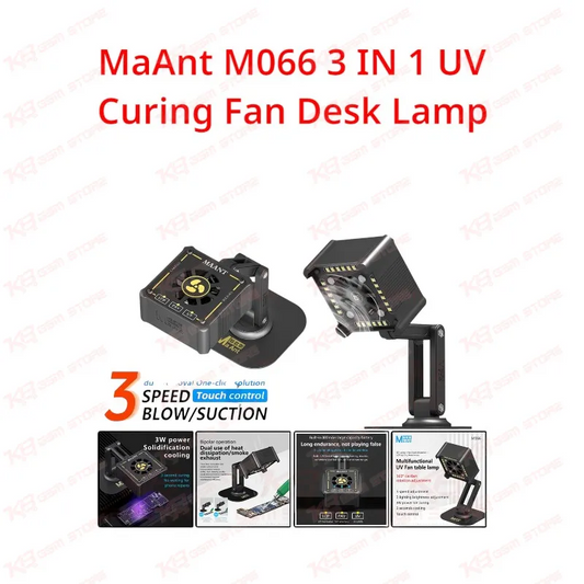 MaAnt M066 3 IN 1 UV Curing Fan Desk Lamp