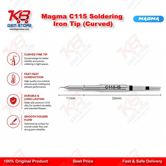 Magma C115 Soldering Iron Tip (Curved)