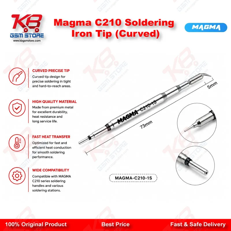 Magma C210 Soldering Iron Tip (Curved)