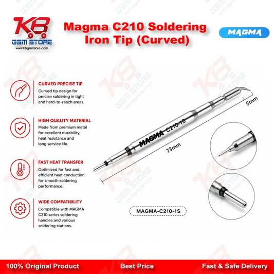 Magma C210 Soldering Iron Tip (Curved)