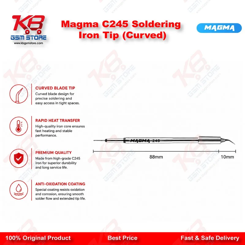 Magma C245 Soldering Iron Tip (Curved)