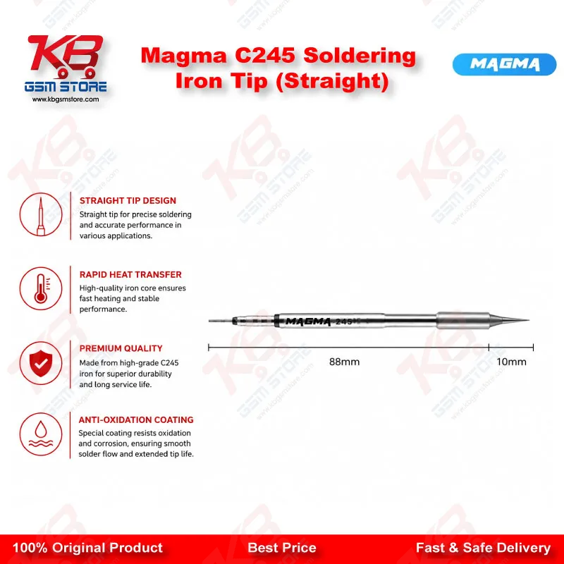 Magma C245 Soldering Iron Tip (Straight)