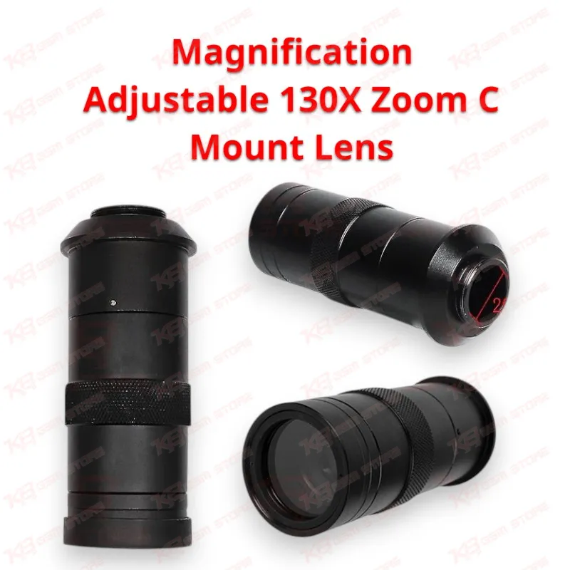 Magnification Adjustable 130X Zoom C Mount Lens