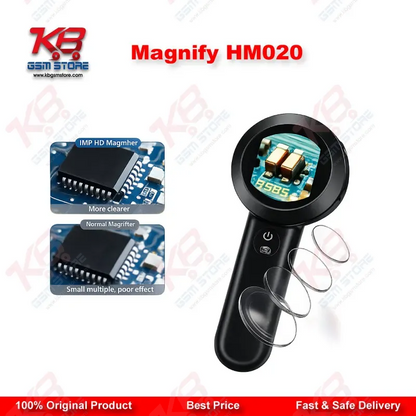 Magnify HM020 Handheld Digital Microscope 100X Magnification 2-Inch IPS Screen with LED Light