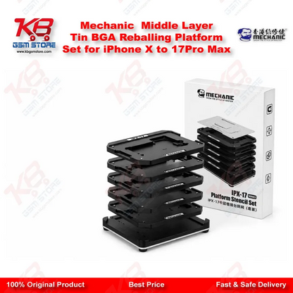 Mechanic Middle Layer Tin BGA Reballing Platform Set for iPhone X to 17 Pro Max