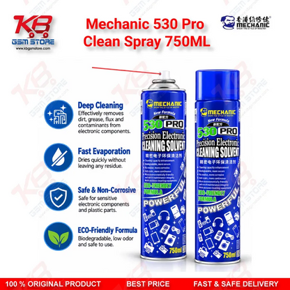 Mechanic 530 Pro Clean Spray 750ML PCB Contact Cleaner