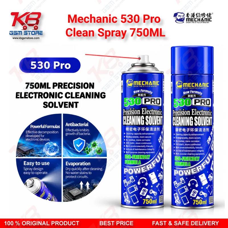Mechanic 530 Pro Clean Spray 750ML PCB Contact Cleaner
