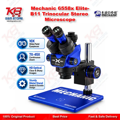 Mechanic 6558x Elite-B11 Trinocular Stereo Microscope