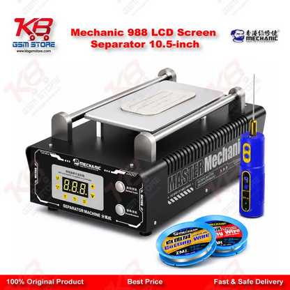 Mechanic 988 LCD Screen Separator Machine – 10.5 Inch Vacuum & Heating Separator for Mobile Repair