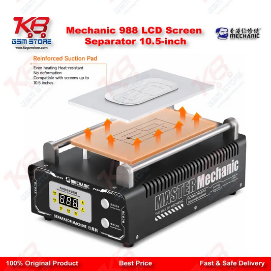 Mechanic 988 LCD Screen Separator Machine – 10.5 Inch Vacuum & Heating Separator for Mobile Repair