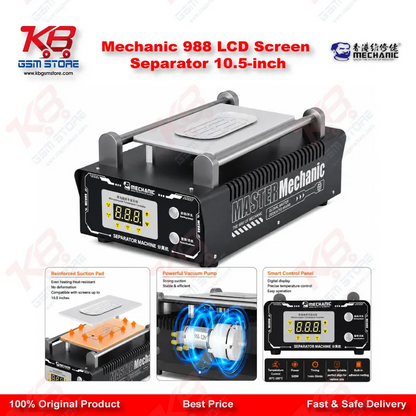 Mechanic 988 LCD Screen Separator Machine – 10.5 Inch Vacuum & Heating Separator for Mobile Repair