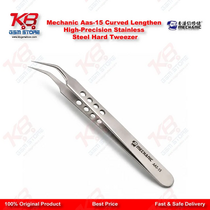 Mechanic Aas-15 Curved Lengthen High-Precision Stainless Steel Hard Tweezer