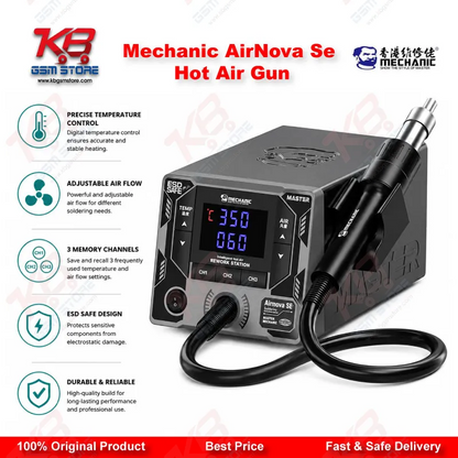 Mechanic AirNova SE 1000W Hot Air Rework Station – Smart Temperature Control Desoldering Gun