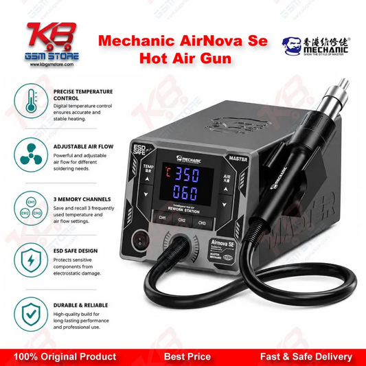 Mechanic AirNova SE 1000W Hot Air Rework Station – Smart Temperature Control Desoldering Gun