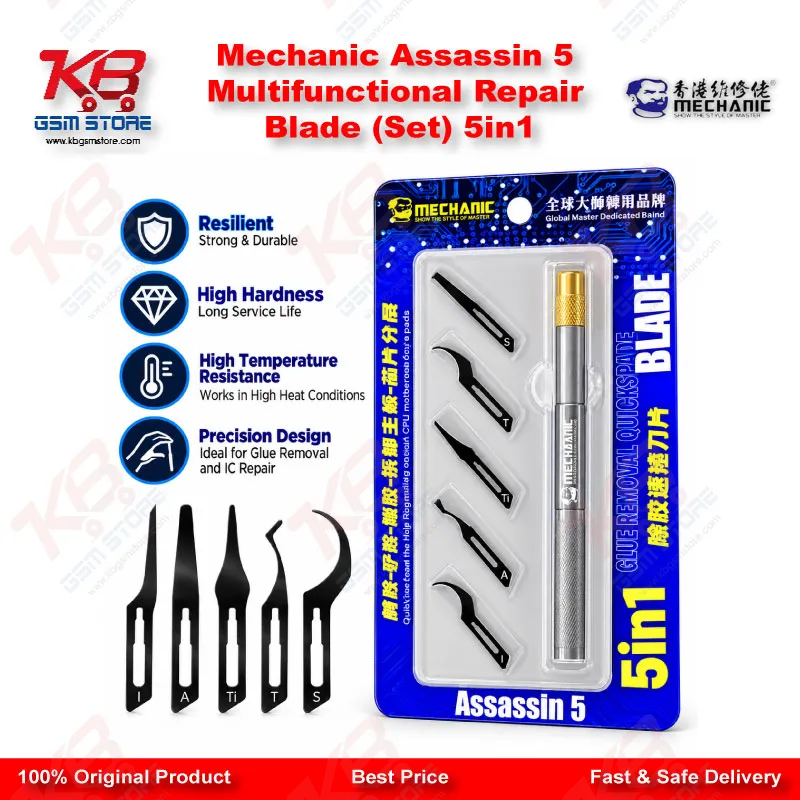 Mechanic Assassin 5 Multifunctional Repair Blade (Set) 5in1