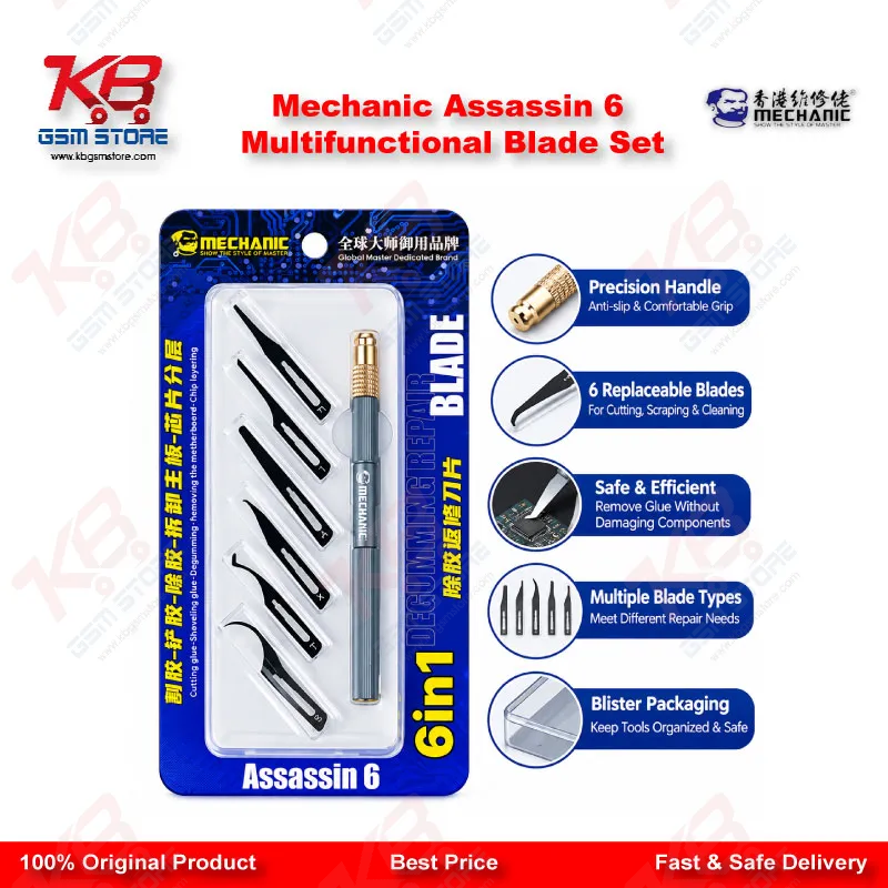 Mechanic Assassin 6 Multifunctional Blade Set - IC Degumming