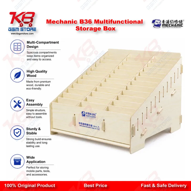 MECHANIC B36 Multifunctional Storage Box for Mobile Repair Screws, ICs & Small Components