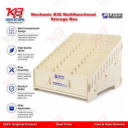 MECHANIC B36 Multifunctional Storage Box for Mobile Repair Screws, ICs & Small Components