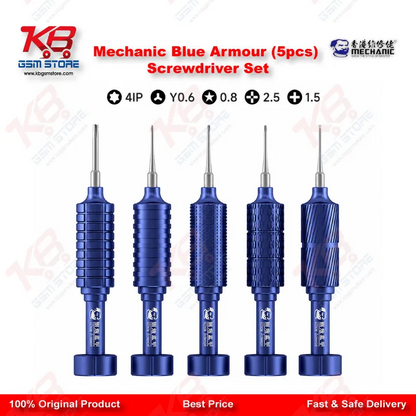Product Title: Mechanic Blue Armor 5Pcs Magnetic Precision Screwdriver Set – Mobile Repair Tool Kit