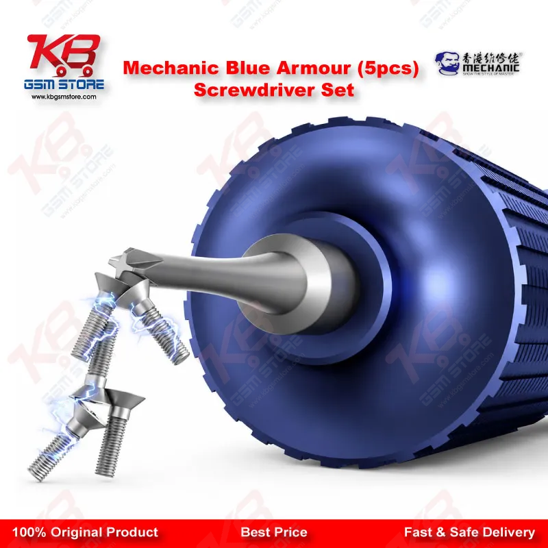 Product Title: Mechanic Blue Armor 5Pcs Magnetic Precision Screwdriver Set – Mobile Repair Tool Kit