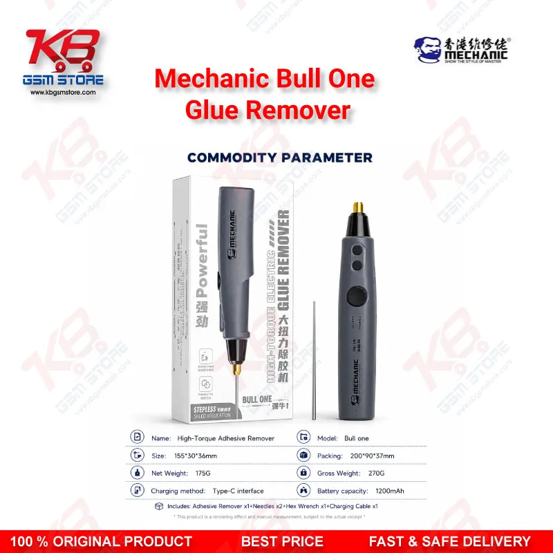 MECHANIC Bull One Electric Glue Remover – High Torque OCA Screen Adhesive Removal Tool