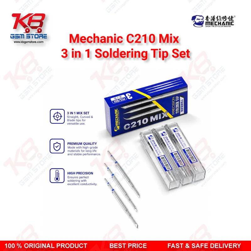 Mechanic C210 MIX 3-in-1 Soldering Tip Set (SK/TI/TS) for T210 Handle