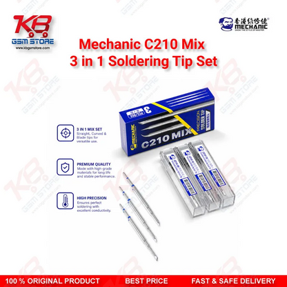 Mechanic C210 MIX 3-in-1 Soldering Tip Set (SK/TI/TS) for T210 Handle