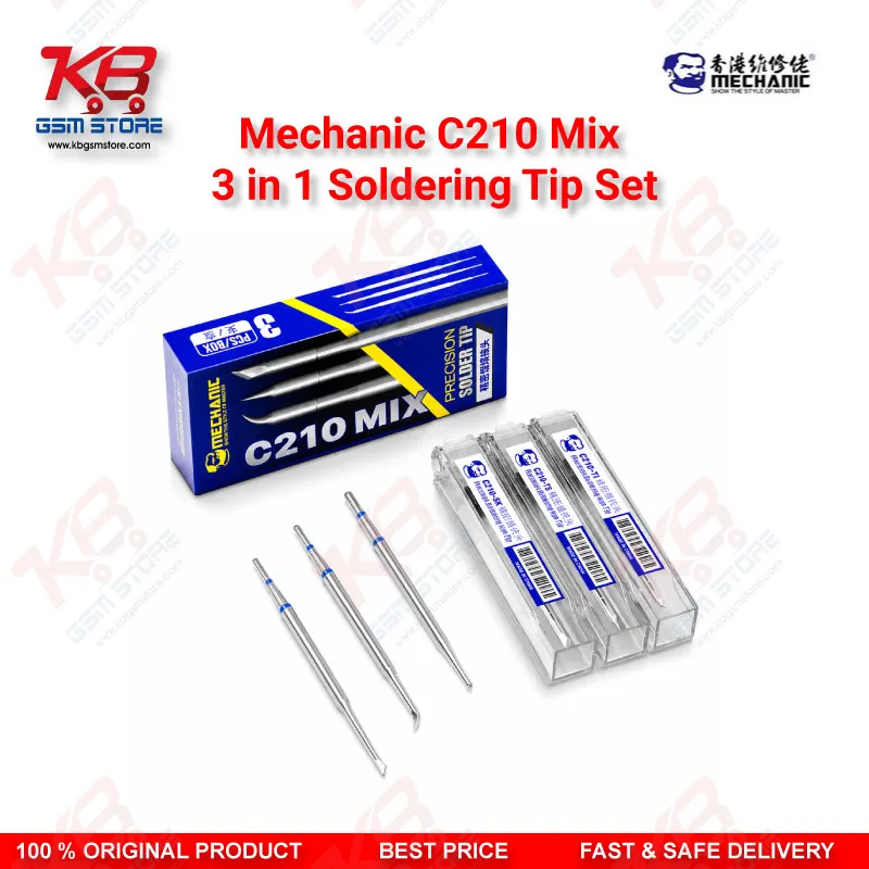 Mechanic C210 MIX 3-in-1 Soldering Tip Set (SK/TI/TS) for T210 Handle