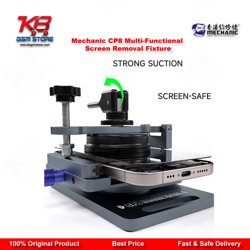 Mechanic CP8 Multi-Functional Screen Removal Fixture with Side-Hanging Suction Cup for Mobile Phone LCD & Back Cover Separation