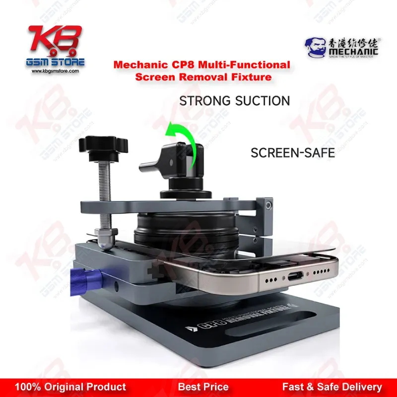 Mechanic CP8 Multi-Functional Screen Removal Fixture with Side-Hanging Suction Cup for Mobile Phone LCD & Back Cover Separation