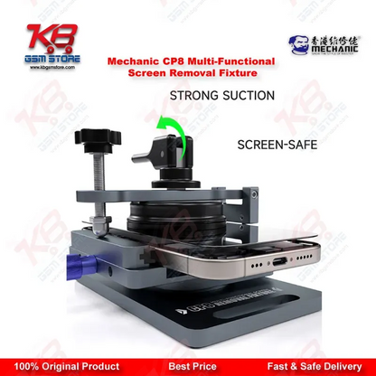 Mechanic CP8 Multi-Functional Screen Removal Fixture with Side-Hanging Suction Cup for Mobile Phone LCD & Back Cover Separation