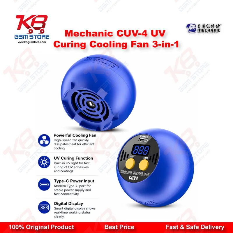 Mechanic CUV-4 UV Curing Cooling Fan 3-in-1 for Mobile Phone PCB Repair | KB GSM Store Pakistan
