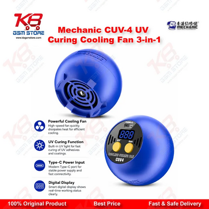Mechanic CUV-4 UV Curing Cooling Fan 3-in-1 for Mobile Phone PCB Repair | KB GSM Store Pakistan