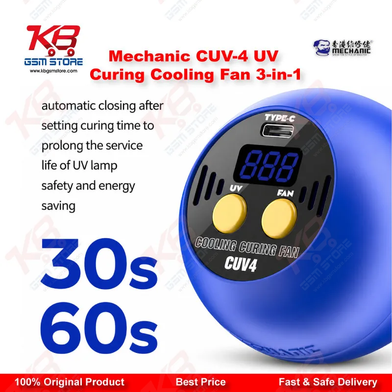 Mechanic CUV-4 UV Curing Cooling Fan 3-in-1 for Mobile Phone PCB Repair | KB GSM Store Pakistan