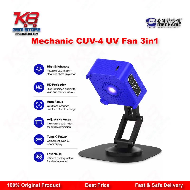 Mechanic CUV-4 UV Curing Cooling Fan 3-in-1 for Mobile Phone PCB Repair | KB GSM Store Pakistan