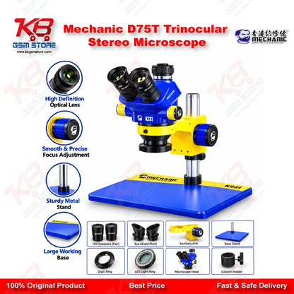 Mechanic D75T Trinocular Stereo Microscope