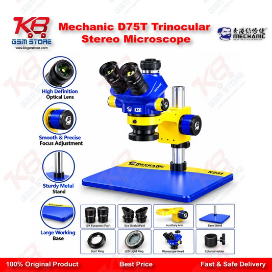 Mechanic D75T Trinocular Stereo Microscope