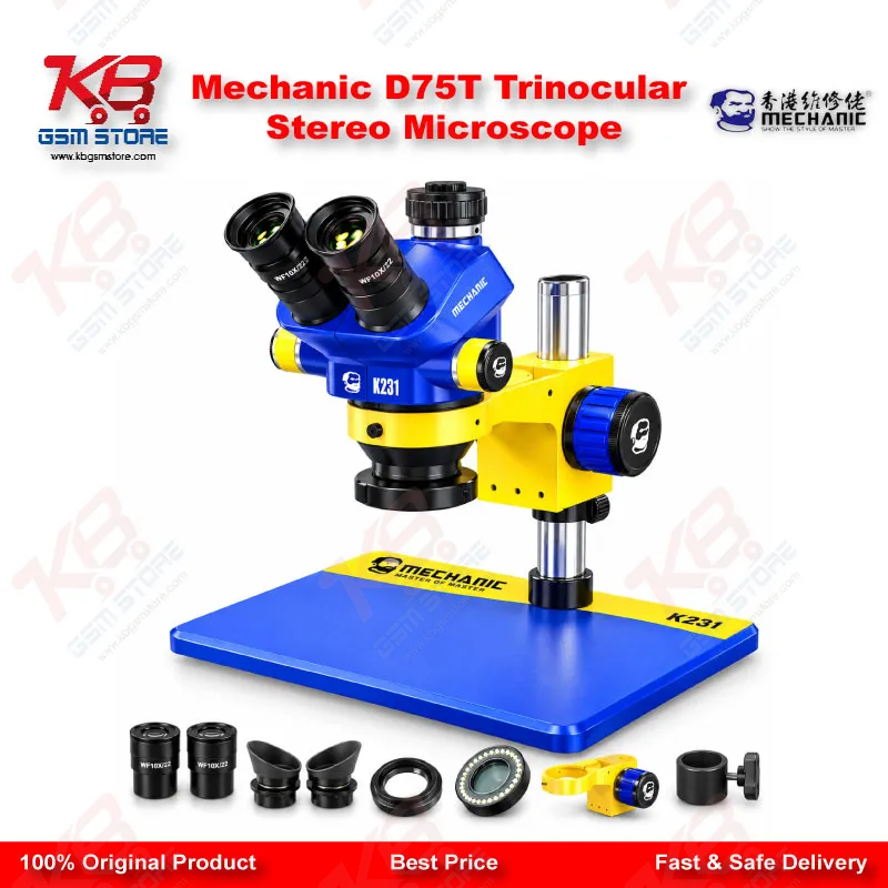 Mechanic D75T Trinocular Stereo Microscope