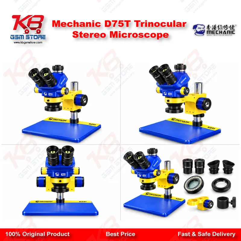 Mechanic D75T Trinocular Stereo Microscope