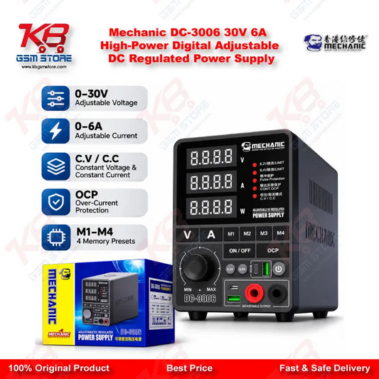 Mechanic DC-3006 30V 6A High-Power Digital Adjustable DC Regulated Power Supply
