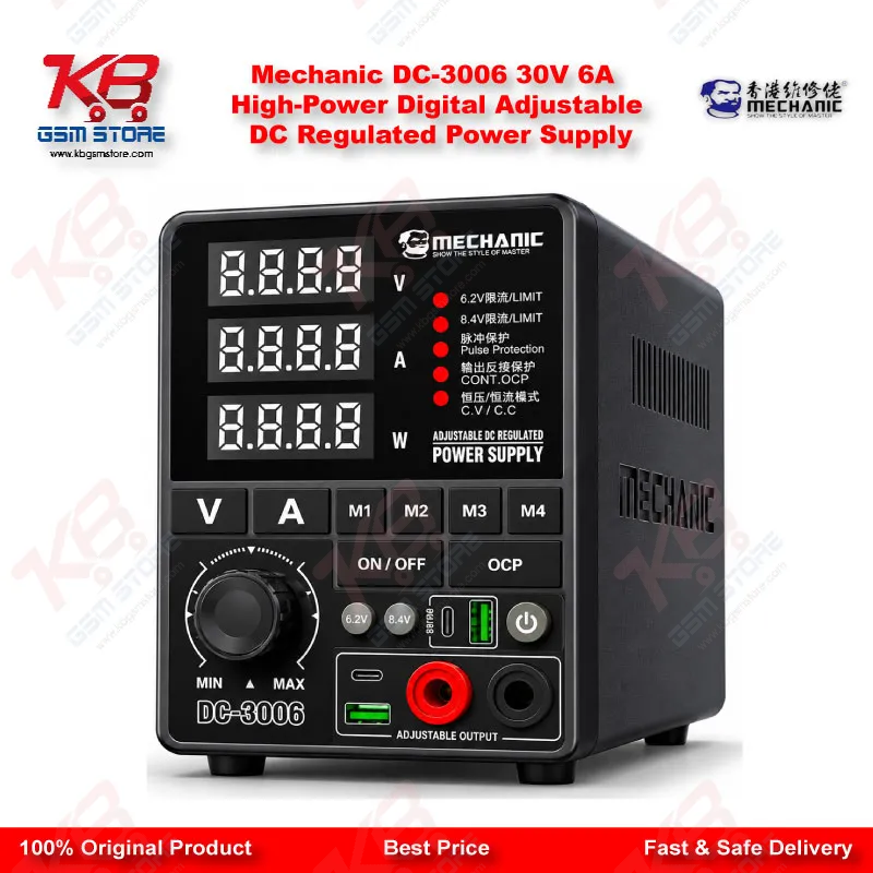 Mechanic DC-3006 30V 6A High-Power Digital Adjustable DC Regulated Power Supply