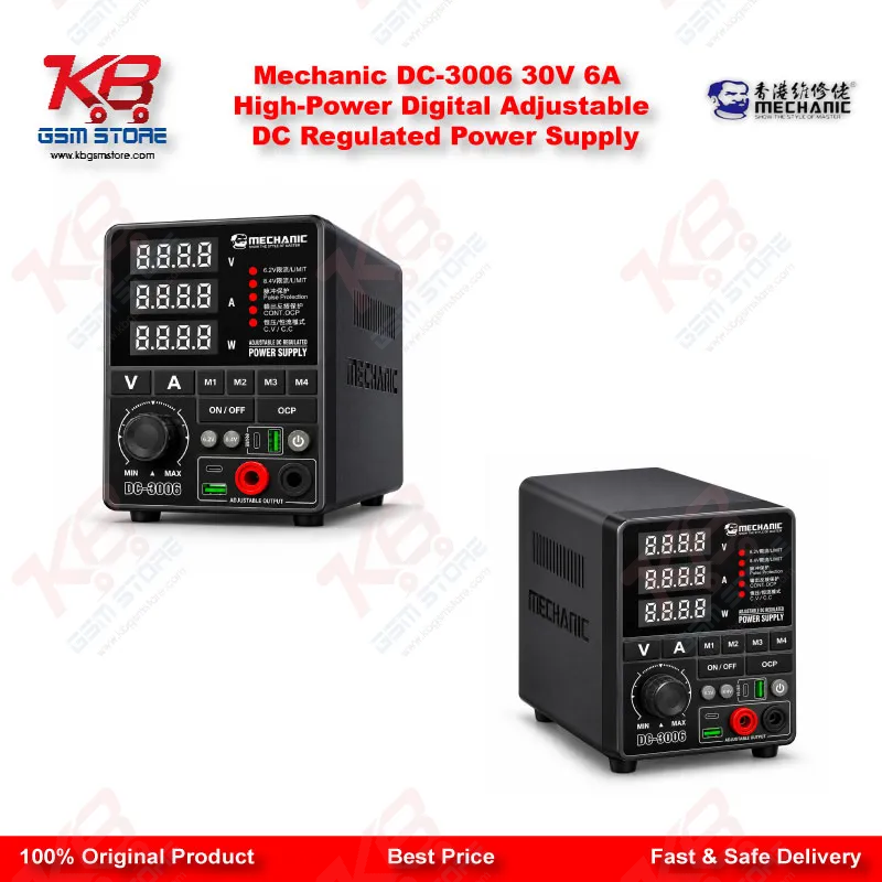 Mechanic DC-3006 30V 6A High-Power Digital Adjustable DC Regulated Power Supply
