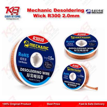 Mechanic R300 Desoldering Wick 2.0mm — Copper Solder Wick for PCB & BGA Repair