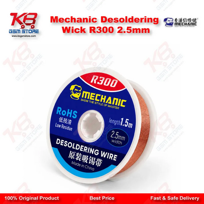 Mechanic R300 Desoldering Wick 2.5mm – Copper Solder Wick Braid for PCB & BGA Repair
