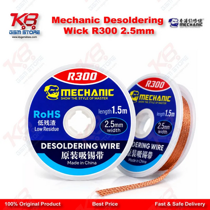 Mechanic R300 Desoldering Wick 2.5mm – Copper Solder Wick Braid for PCB & BGA Repair