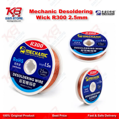 Mechanic R300 Desoldering Wick 2.5mm – Copper Solder Wick Braid for PCB & BGA Repair