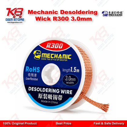 Mechanic R300 Desoldering Wick 3.0mm – Anti-Oxidation Copper Solder Wick for PCB & BGA Repair