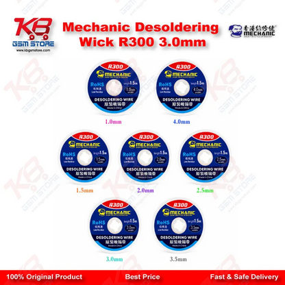 Mechanic R300 Desoldering Wick 3.0mm – Anti-Oxidation Copper Solder Wick for PCB & BGA Repair