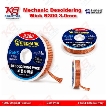Mechanic R300 Desoldering Wick 3.0mm – Anti-Oxidation Copper Solder Wick for PCB & BGA Repair